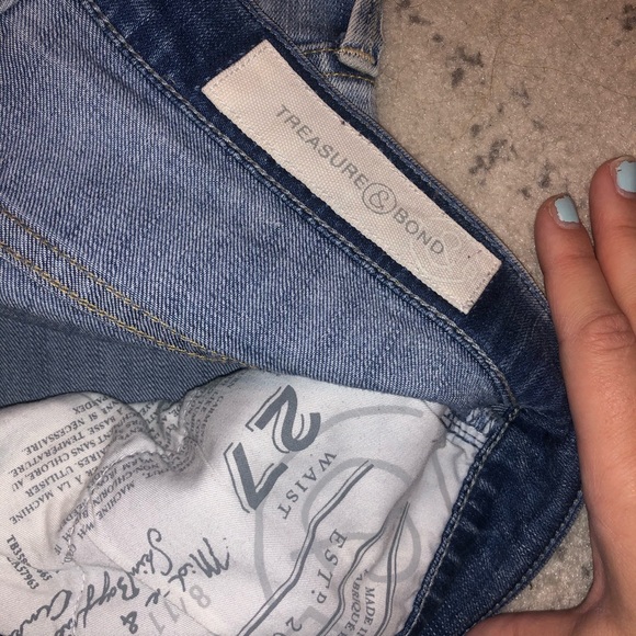 Nordstrom Treasure & bond mid rise two toned jeans - Picture 3 of 3